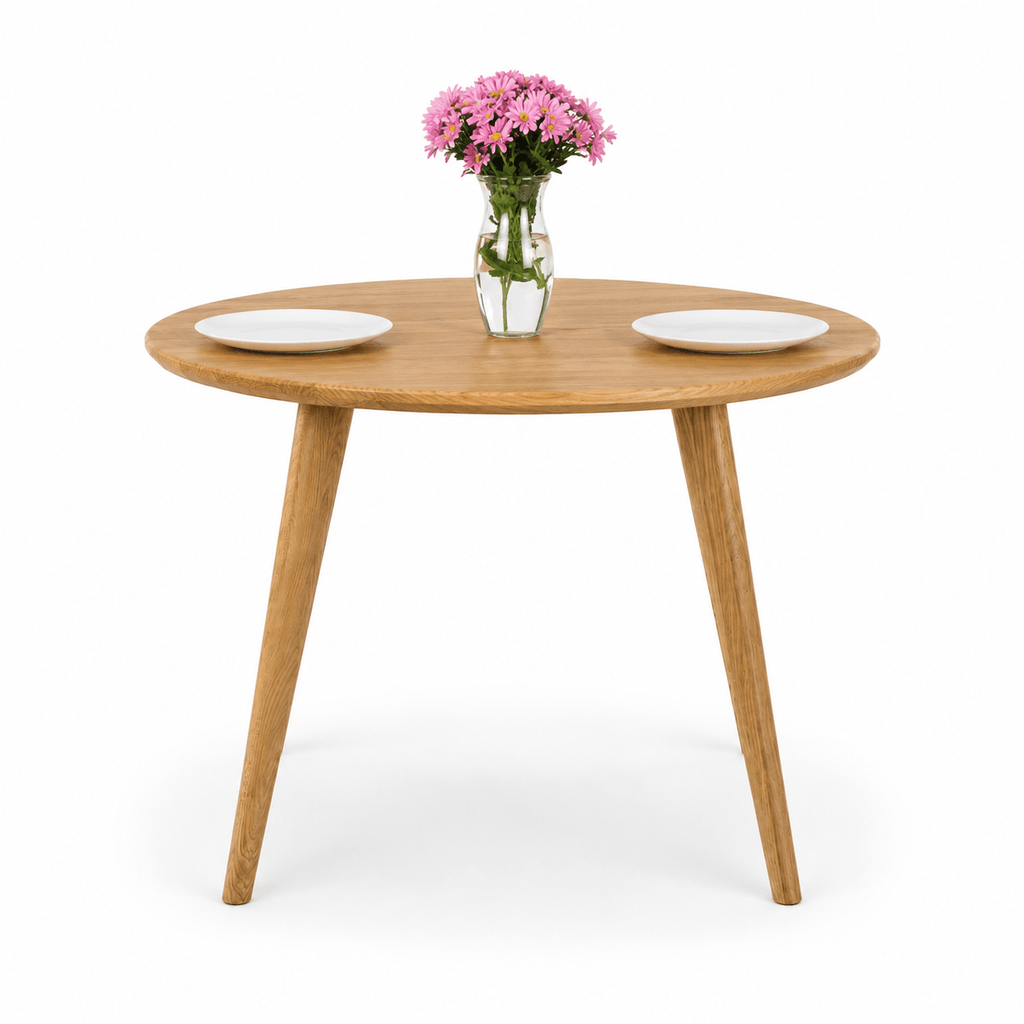 Round Solid Oak Dining Table