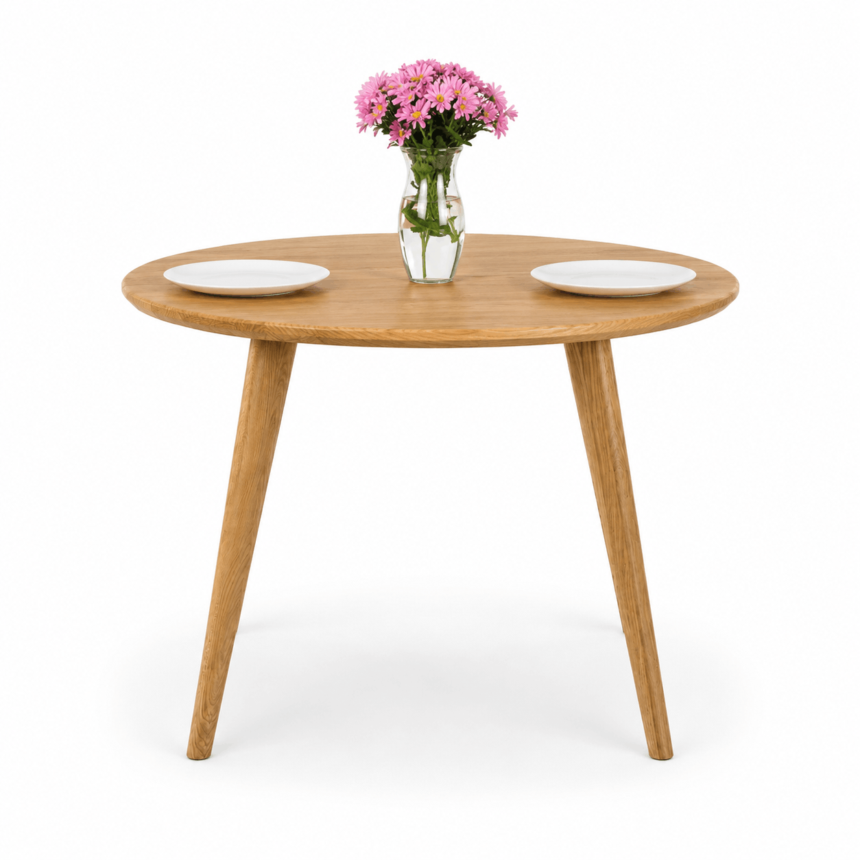 Round Solid Oak Dining Table