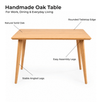 Natural Solid Oak Table