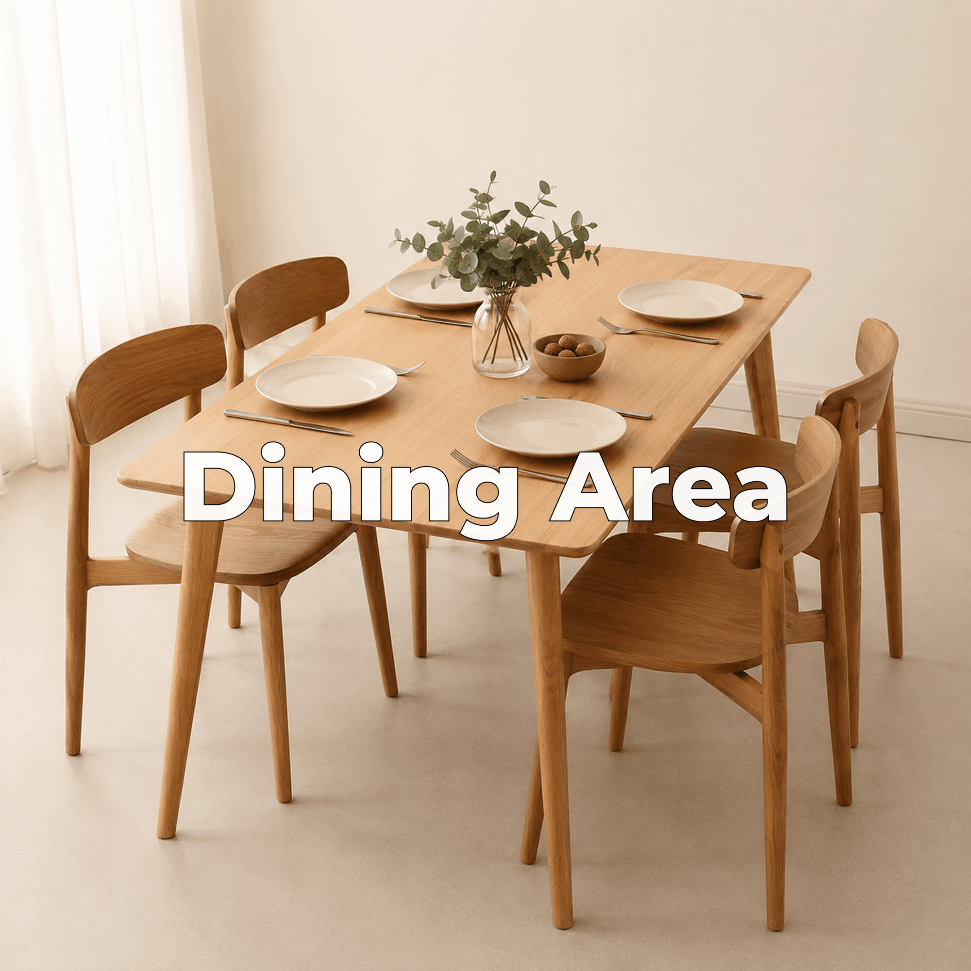 Natural Solid Oak Table