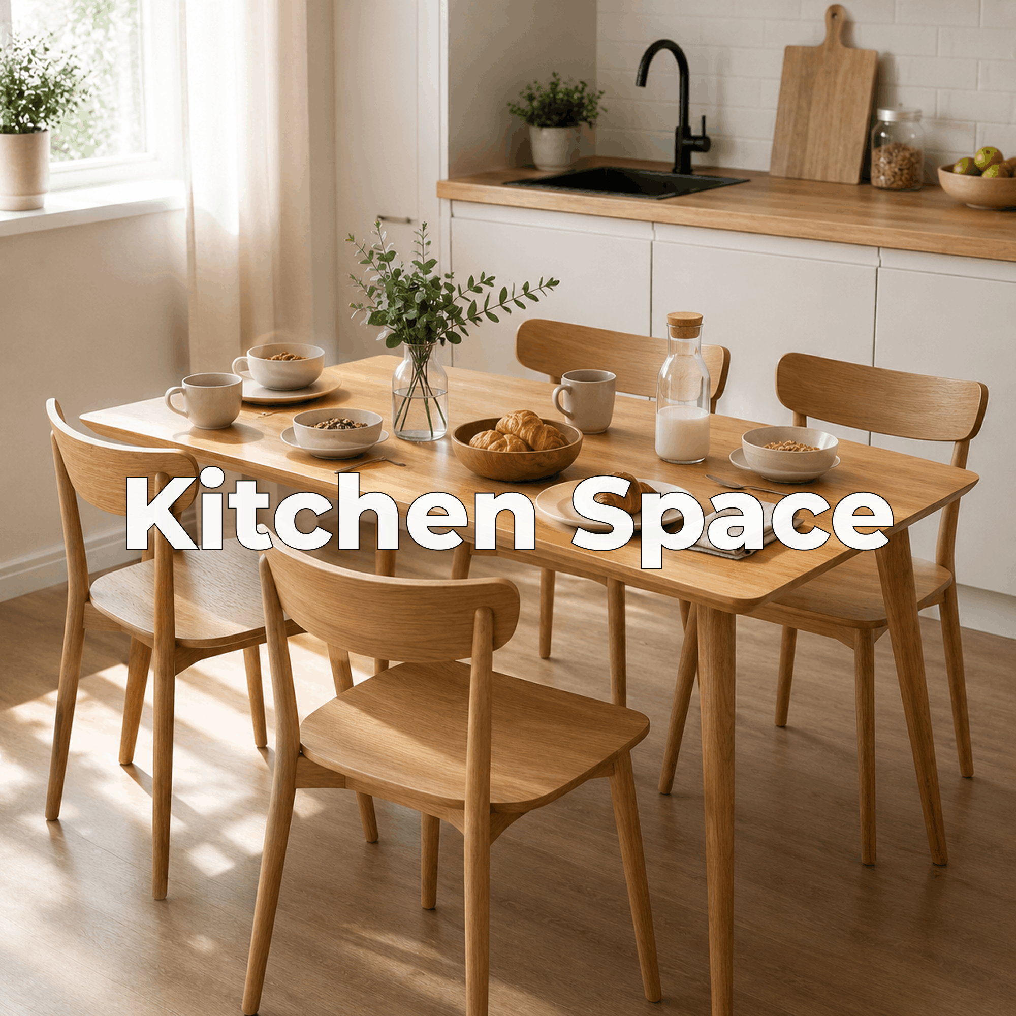 Natural Solid Oak Table
