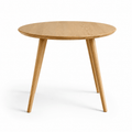 Round Solid Oak Dining Table